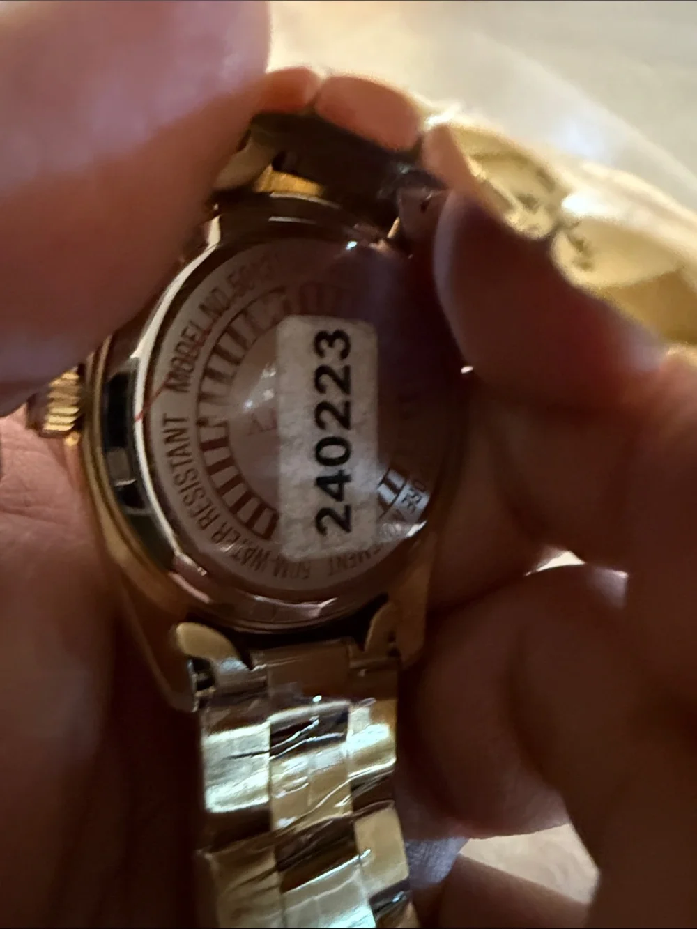 Invicta Gold and White Crystal-Accent Bracelet Watch